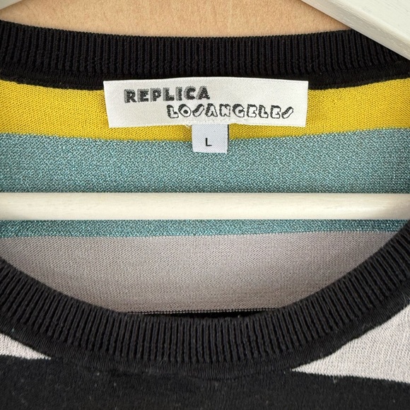 Replica Los Angeles Striped Multicolor Women's Knit Top - Picture 4 of 10